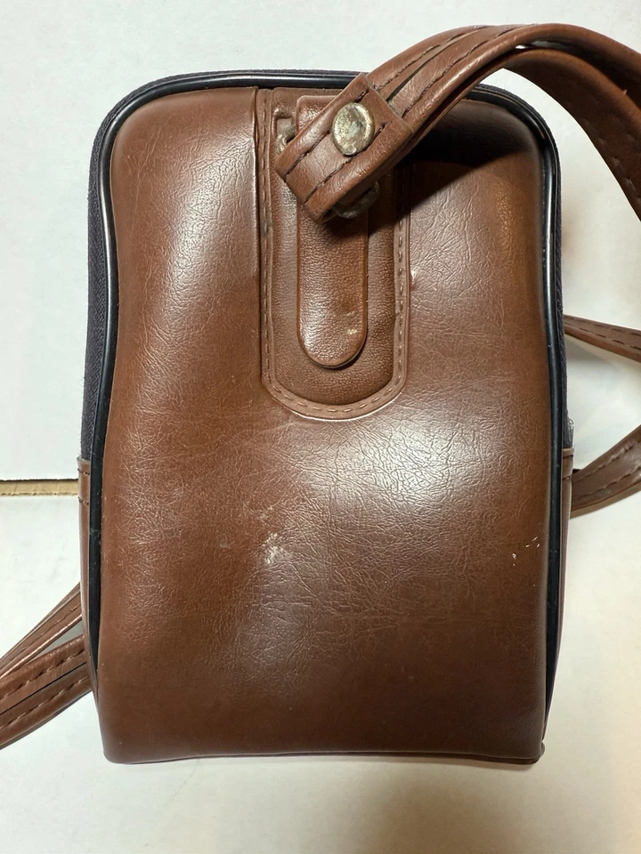 Estuche de cuero marrón para cámara Kodak vintage acolchado con cremallera fotografía Foto 2 de 4