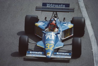Piercarlo Ghinzani Osella FA1E Alfa Romeo during practice Monaco G- Old Photo