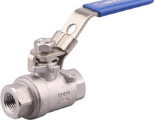 1-1/4" NPT Threaded Full Port Ball locking device Valve Stainless Steel SS 304