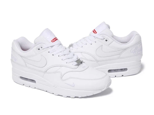 Nike X Supreme Air Max 1 Blanc UK 7,5 US 8,5 Neuf dans sa boîte Envoi rapide ✅