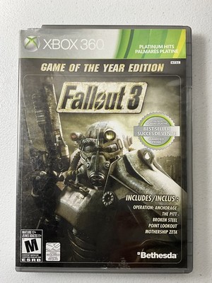 Fallout 3 Game of the Year Edition Xbox 360 GOTY Platinum Hits NTSC Complete W/