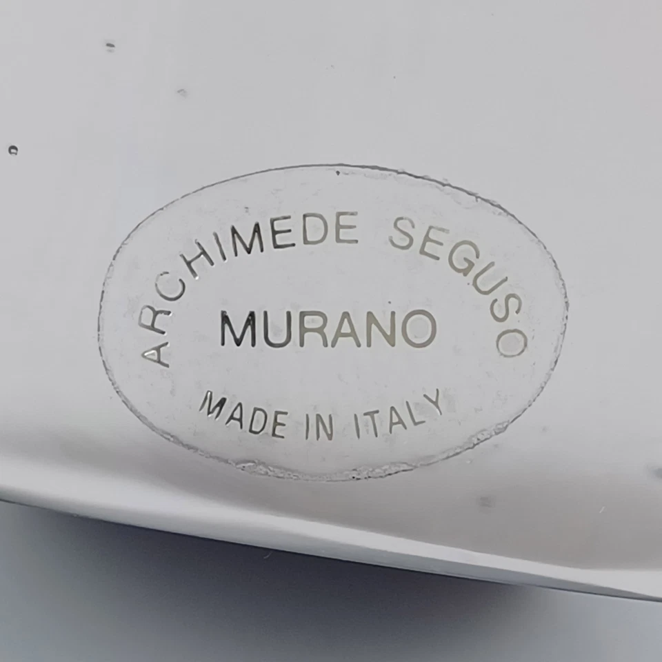 SIGNED & LABELLED Archimede Seguso Murano Sommerso Glass Vase - image 3 of 4