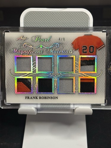 2019 Leaf Pearl Magnificent Materials Frank Robinson Multi Game Worn /9