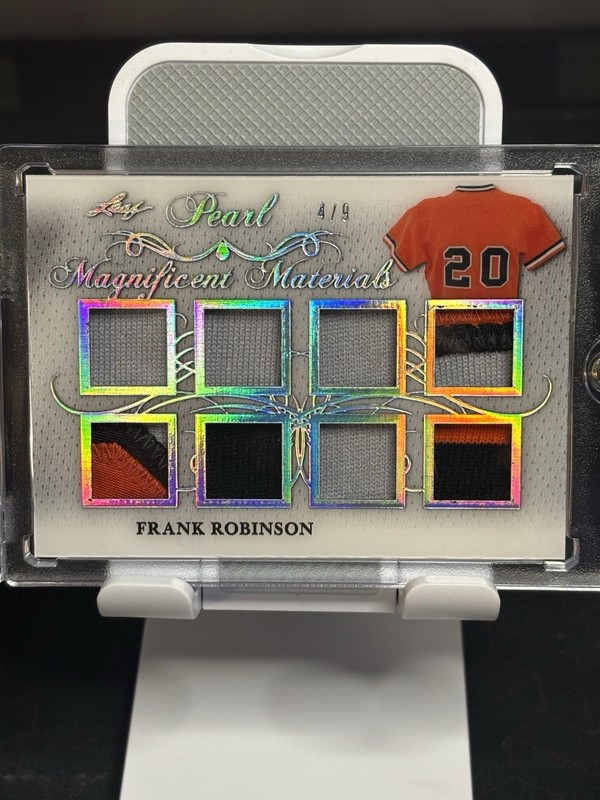 2019 Leaf Pearl Magnificent Materials Frank Robinson Multi Game Worn /9