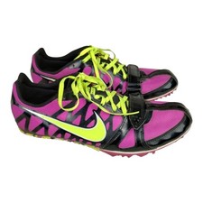 Nike Zoom Rival S Women's Track Shoes Size 10 Black Pink Yellow Spikes Lace Up
