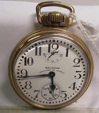 ANTIQUE VANGUARD WALTHAM POCKET WATCH WIND INDICATOR 23 JEWELS RAILROAD 1OK GF