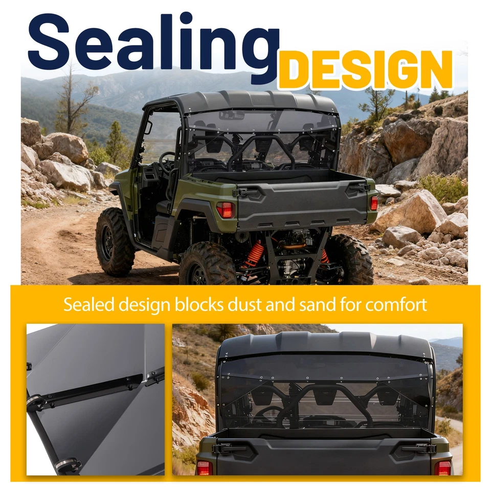 For Yamaha Viking 2013-Up 14 15 16 UTV Lightly Tinted Rear Windshield Windscreen Foto 4 de 4