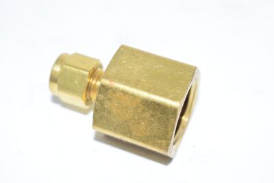 NEW Parker 6FSC6N-B A-lok female connector, brass, 3/8'' double ferrule tube fit