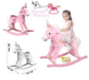 poney a bascule rose