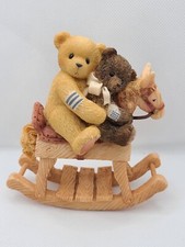 Cherished Teddies Bear Figurine Homer and Friend Rocking Horse Adventure NIB