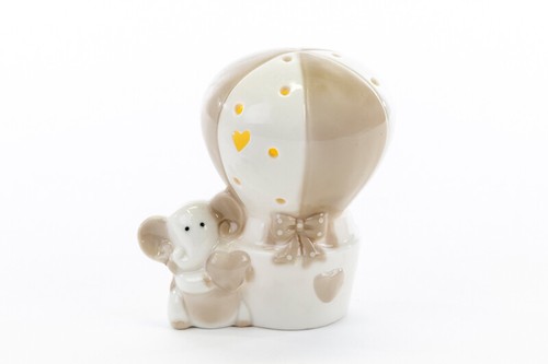 BOMBONIERA COMUNIONE COMPLEANNO BATTESIMO LED ELEFANTE PORCELLANA CON ASTUCCIO - 第 1/1 張圖片