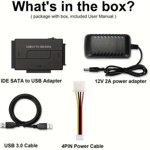 Universal 2.5"/3.5" SATA/IDE Hard Drive Adapter USB 3.0 to SATA IDE Converter AU - Picture 8 of 8