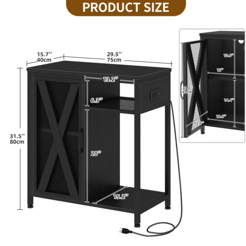 20-29 Gallon Metal Aquarium Stand Fish Tank Stand Storage Cabinet w/Power Outlet - Picture 2 of 15
