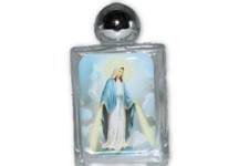 Our Lady of Grace Glass Holy Water Bottle- 1pc- Empty Holy Water Bottle