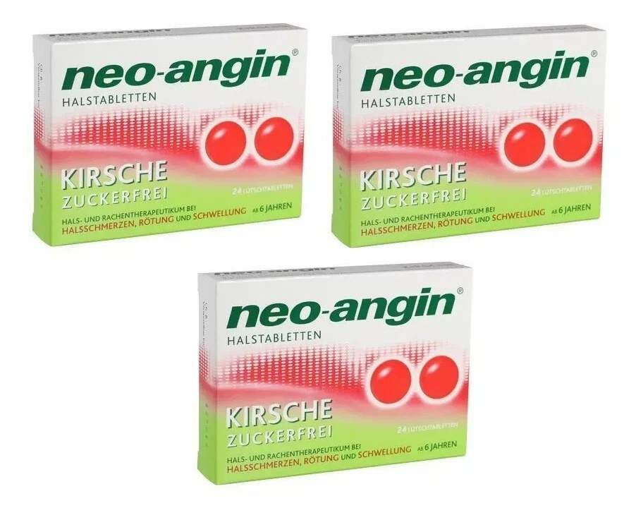 MCM KLOSTERFRAU VERTR. GMBH 3x NEO-ANGIN Halstabletten Kirsche 24 St PZN: 8997145