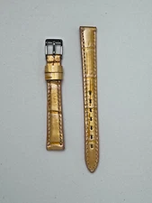 12mm Peach/Orange Genuine Leather Watch Band - USA