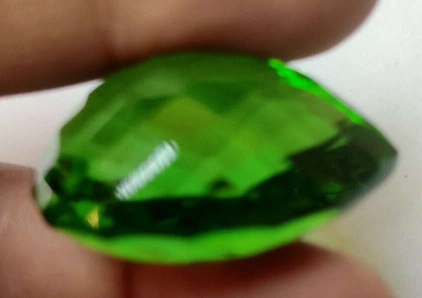 AAA+ Large Green Moldavite 73.80 Ct. Impact Tektite Pear Cut Loose Gemstone Gift - Image 4 of 4