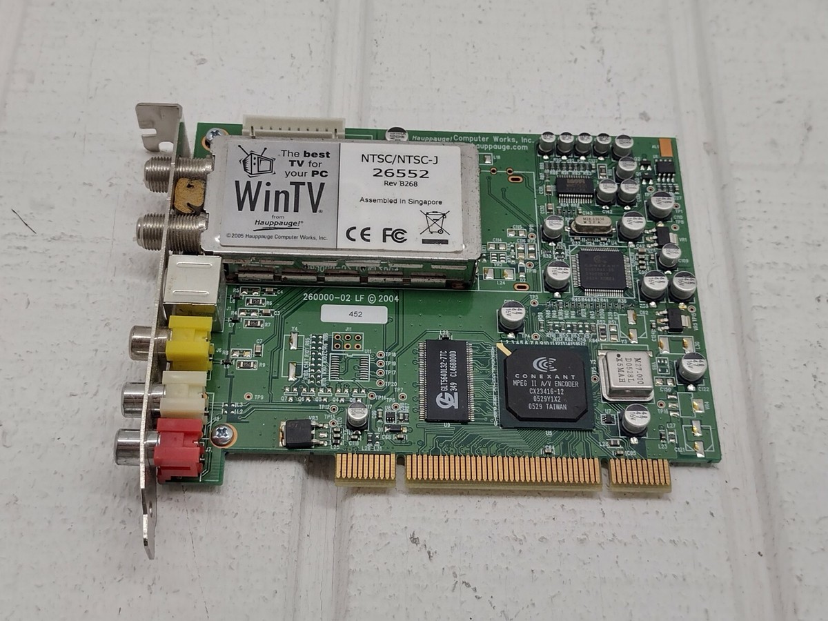 Hauppauge! WinTV NTSC/NTSC-J 26552 PCI TV Tuner Card 5187-7619 Rev