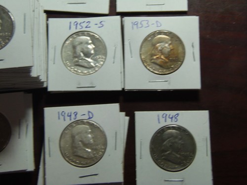 (1) 1950-1963 Franklin Half Dollar. 90% Silver, ( BDW-3) - 第 8/11 張圖片