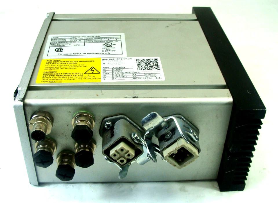 Conversor de Frequência REOVIB MFS 268-6A-IP54 REO ELECTRONIC, Para Peças/Reparo - Imagem 3 de 4