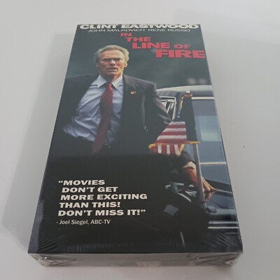 In the Line of Fire (VHS, 1993) NEW and Sealed Clint Eastwood John Malkovich