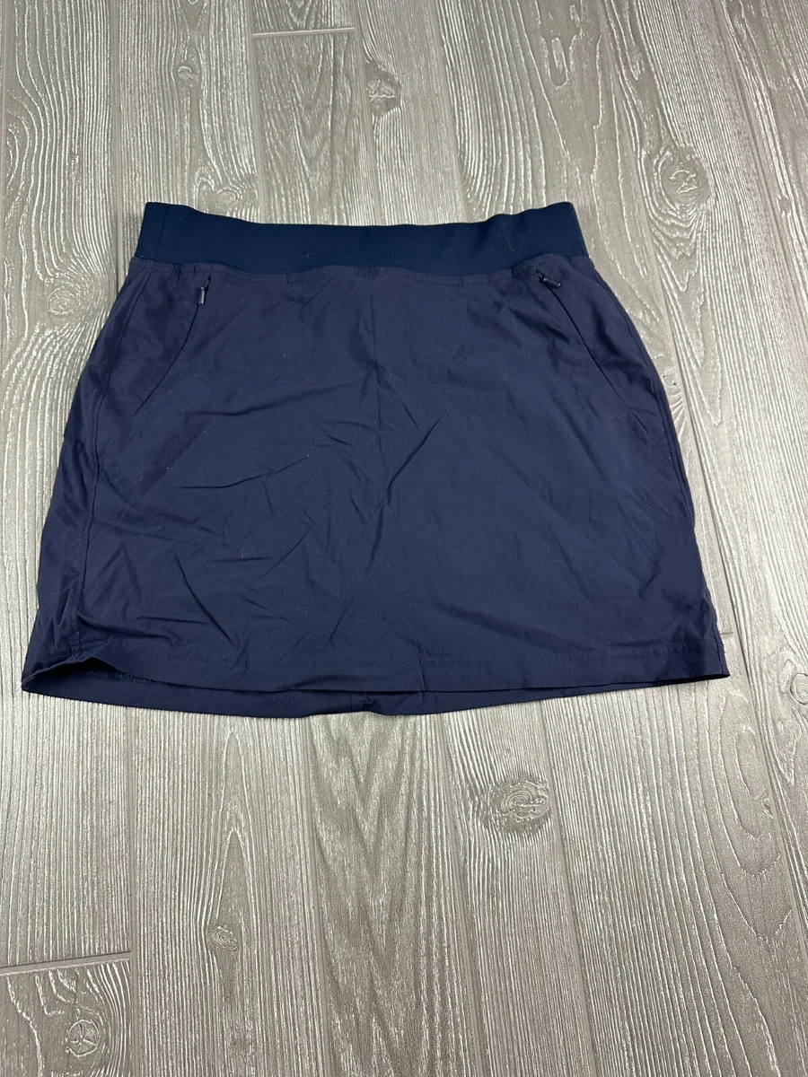 Skort Eddie Bauer Femme Taille 10 – Bleu Marine – Actif – Doublé – Parfait Pour La Randonnée