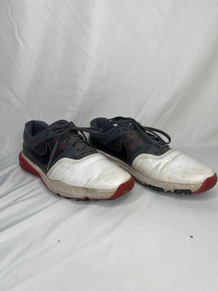 Zapatos de golf Nike Lunarlon Command picos suaves rojo gris blanco para hombre EE. UU. 9 Foto 2 de 4