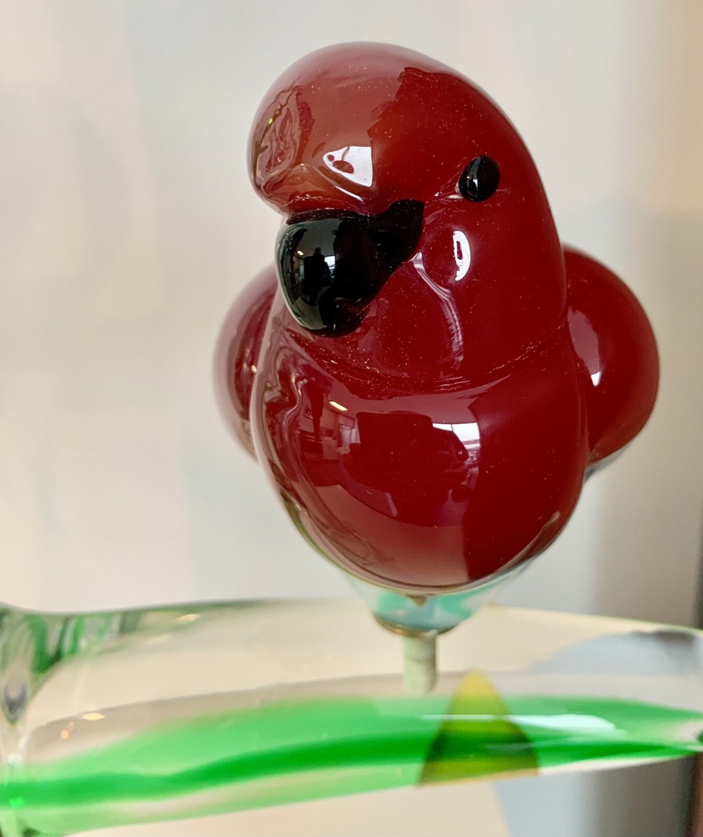 Zanetti Murano Art Glass Italy 4 Birds On A Branch Artist