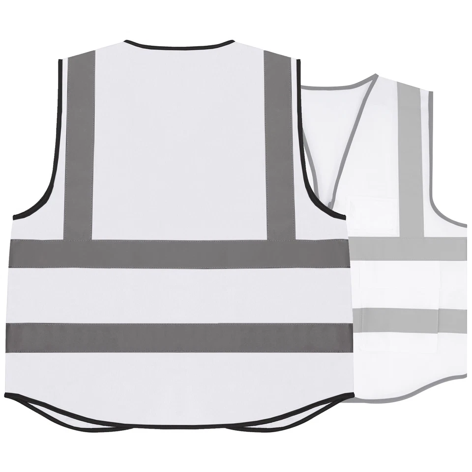 Chaleco de seguridad de alta visibilidad personalizado con 5 bolsillos tira reflectante ropa de trabajo Foto 4 de 4
