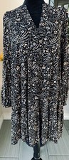 EUC Maeve Anthropologie Black Floral Dress Medium