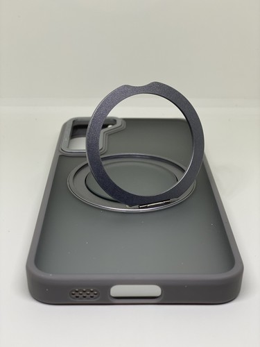 Tnamu 360 Rotatable Ring Magnetic Case For Samsung Galaxy S23 Plus Gray New - Picture 3 of 4
