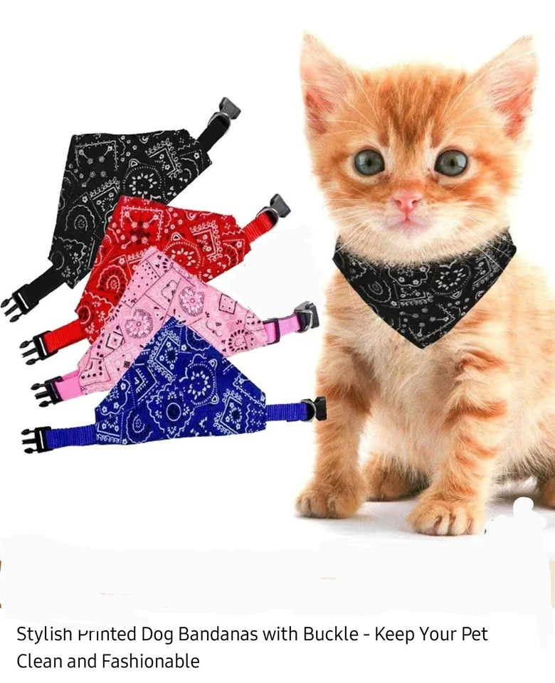 Atrapa de liberación rápida para cuello bandana. Cuello ajustable para cachorro mascota perro gato. Ropa Foto 2 de 4