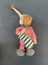 Vintage JESTIA T.K.R. Boy in pj's  OrnamentS Japan BLUE HAIR  KITCHY