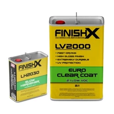 FinishX Low VOC 2:1 Euro Automotive Clear Coat 7.5 Liter Kit with Activator