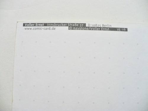 Voller Ernst Black & White Kätzchen Katze Postkarte Comic Innsbrucker StraBe 37 Neu - Bild 2 von 2