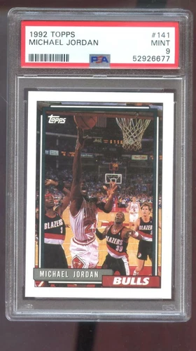 1992-93 Topps #141 Michael Jordan PSA 9 Graded Basketball Card NBA Bulls 92-93