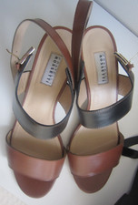 Sandali Fratelli Rossetti tacco 6 cm - n. 39 marrone/nero