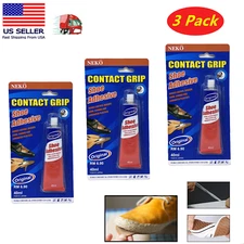 3x 40 ml Shoe Adhesive Glue for Leather Vinyl Rubber Cork Canvas Contact Grip 