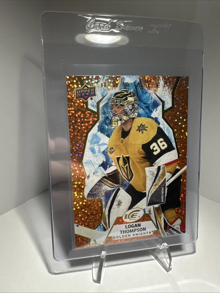 LOGAN THOMPSON  2021-22 ROOKIE Upper Deck ICE ORANGE#131  Vegas Golden Knights🔥 - Image 2 of 4
