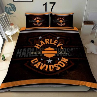 NEW Harley-Davidson Motorcycle Bedding Set with Pillowcase, Gift