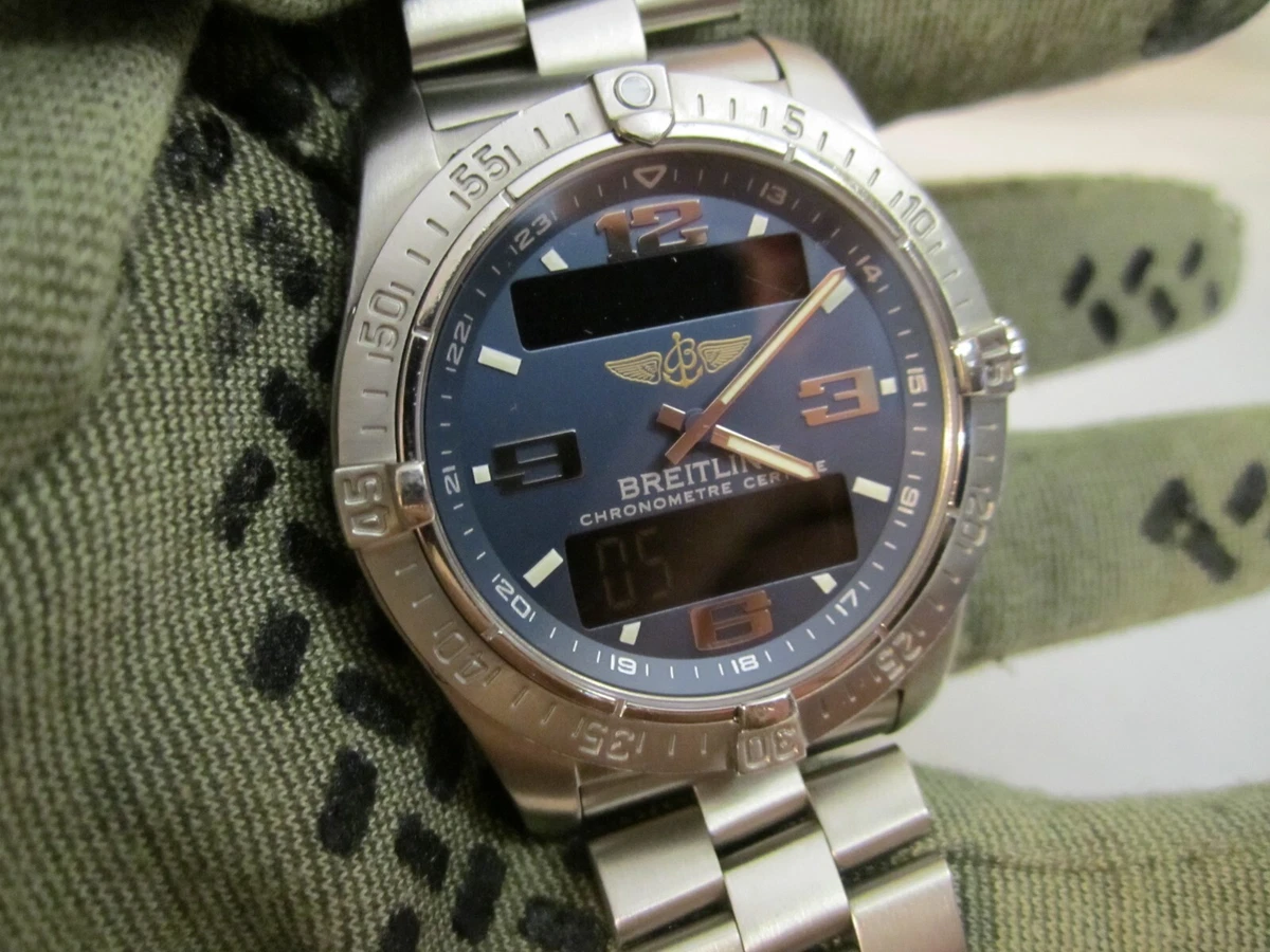 Breitling Aerospace Avantage Titanium Blue Dial Quartz Chronometer E79362