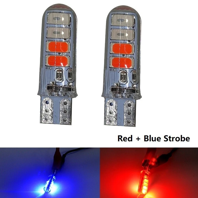 Red and outlet blue strobe lights