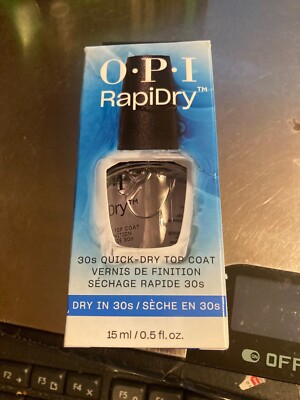 OPI RAPIDRY Top Coat- Quick Dry Top Coat 0.5oz/15ml DRYS IN 30 SEC NEW LOOK