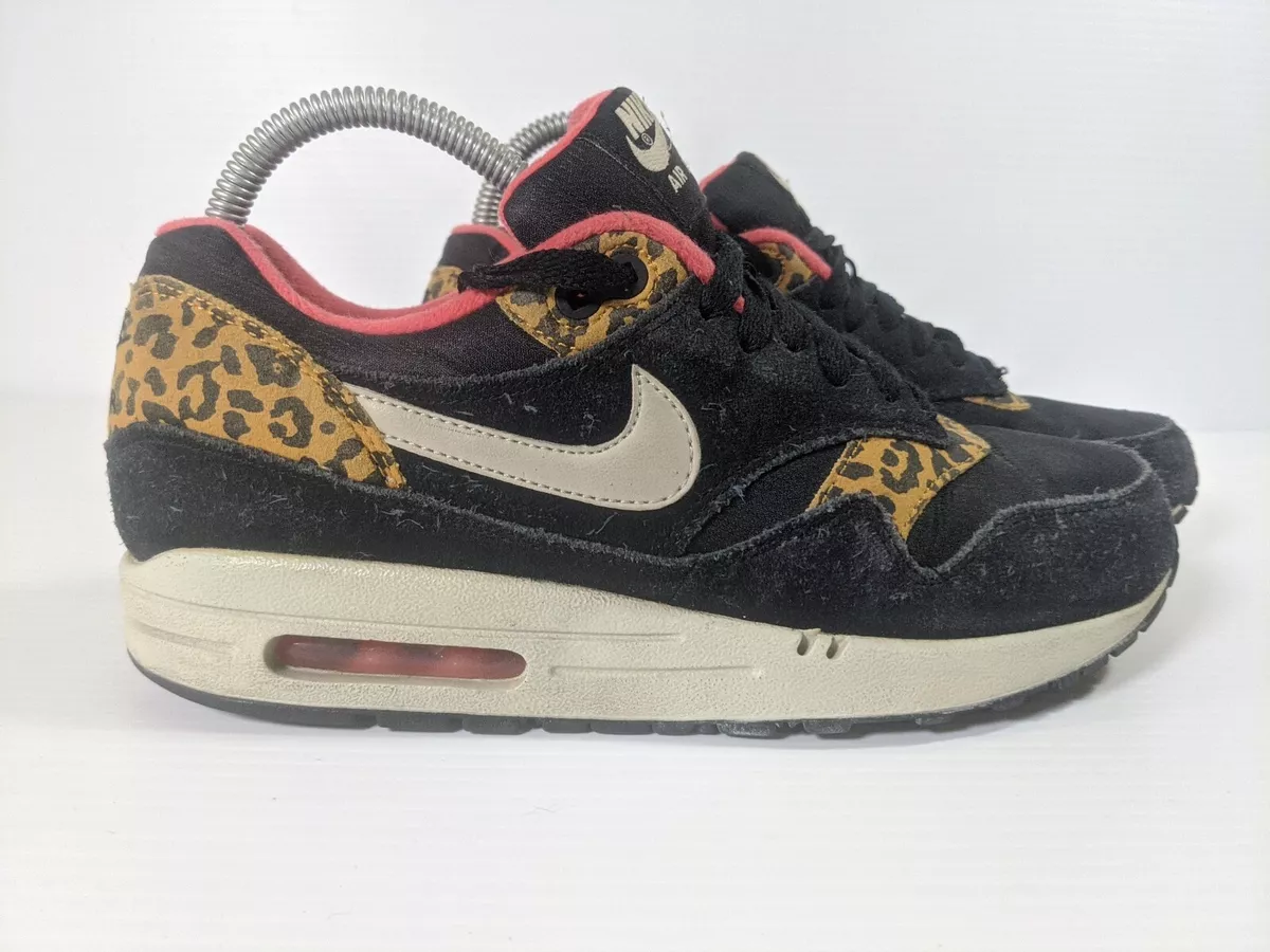 Onverbiddelijk ketting Schep Nike Air Max 1 Womens Size 8.5 Leopard Animal Print 2012 | eBay