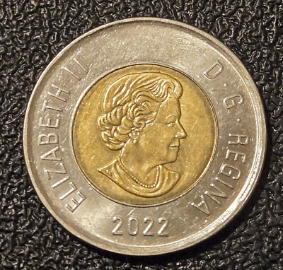 2022 Canada Last Year of Reign Queen Elizabeth $2 Toonie - 