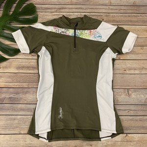 olive green cycling jersey