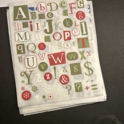 Creative Memories Stickers 6 Pgs Paper Plus Christmas Rub On Stickers