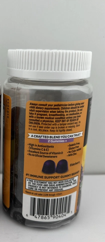 Gomas de sabugueiro KIDS no ar + zinco e Vit C & D SUPORTE IMUNOLÓGICO, contagem de 50 - Imagem 3 de 3