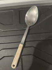 Vintage Robinson Knife Co. Stainless 12”Spoon Basting Wood Handle Nice!