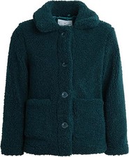 NWT URBAN REPUBLIC Girls' Faux Shearling Plush Jacket XL Pine Green